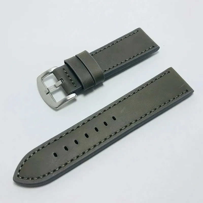 16mm 18mm 20mm 22mm Women Men Watchband Genuine Leather Watch Bands Straps Replacement