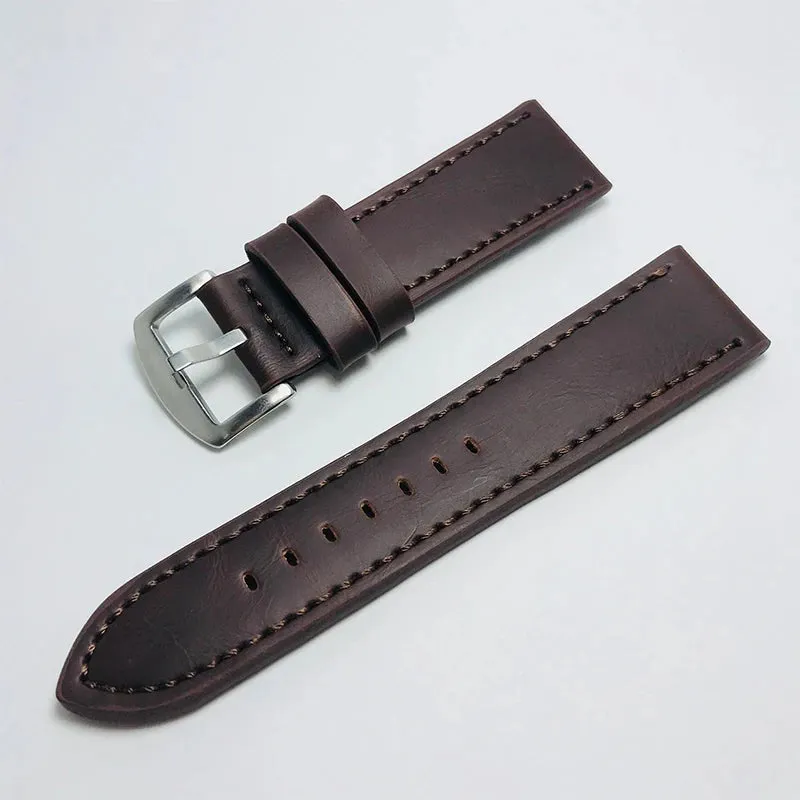 16mm 18mm 20mm 22mm Women Men Watchband Genuine Leather Watch Bands Straps Replacement