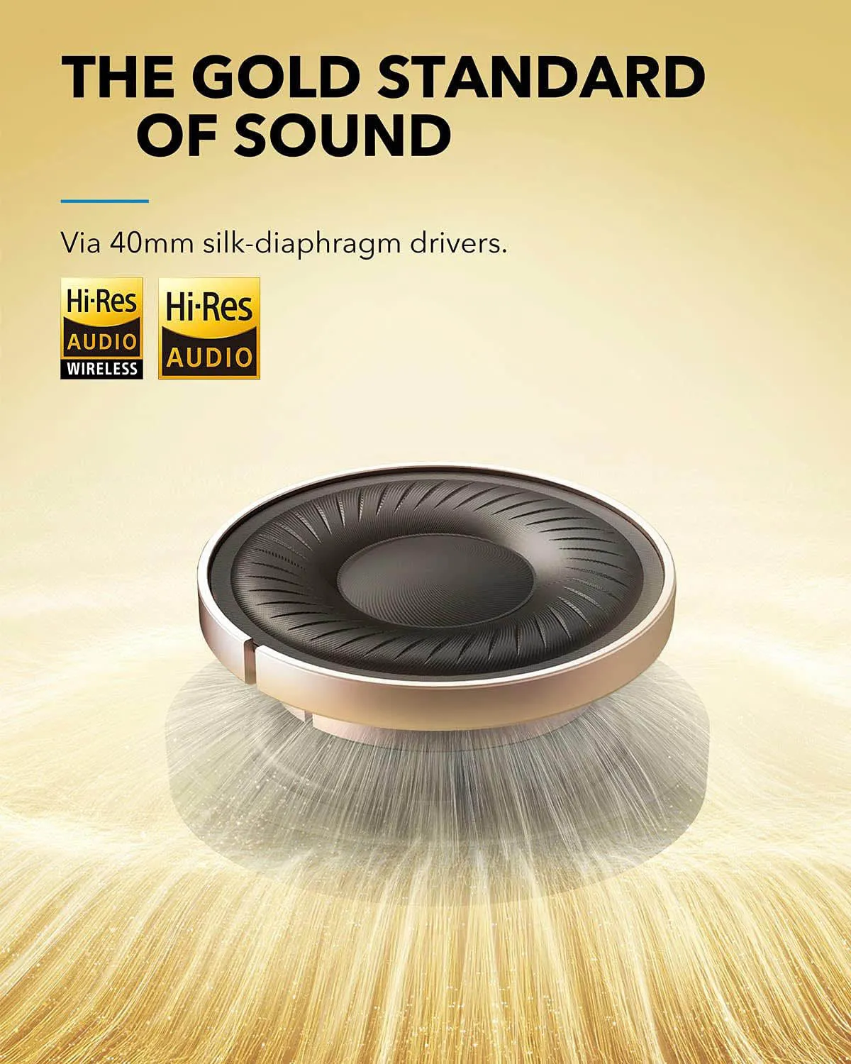 Anker Soundcore Life Tune Pro High Res Wireless Bluetooth Over The Ear Headphones - Black