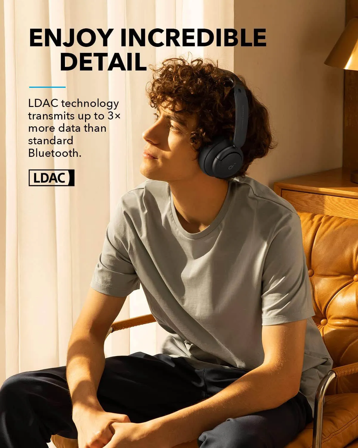 Anker Soundcore Life Tune Pro High Res Wireless Bluetooth Over The Ear Headphones - Black