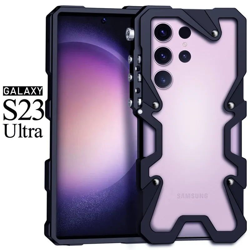 Armor Screw Metal Frame Aluminium Bumper Phone Case For Samsung galaxy s24 s23