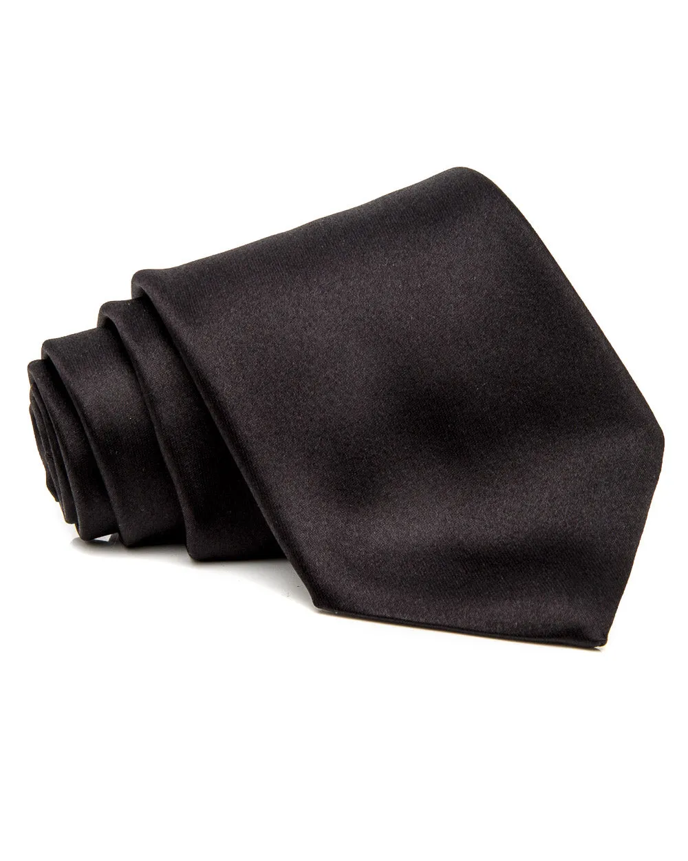 Black Solid Silk Tie