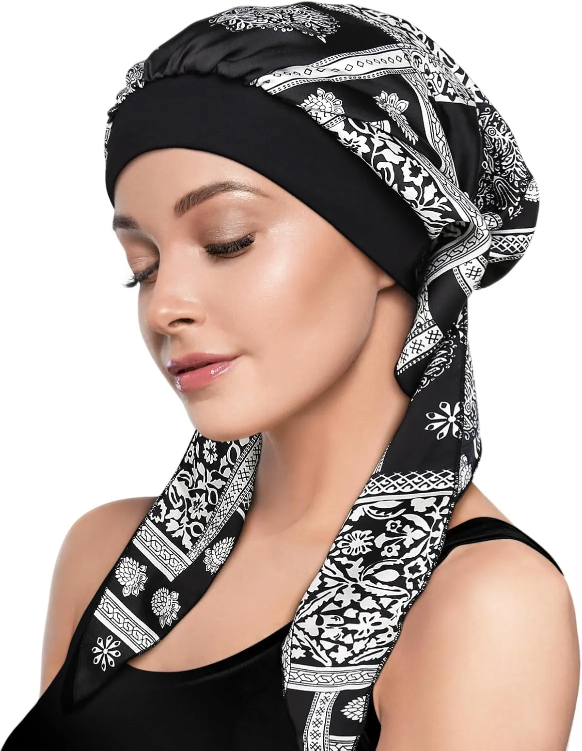Chemo Head Scarf with Cap Stylish Cancer Headwear for Chemo Women