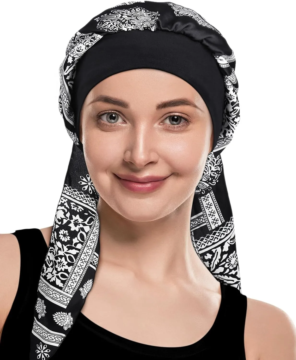 Chemo Head Scarf with Cap Stylish Cancer Headwear for Chemo Women