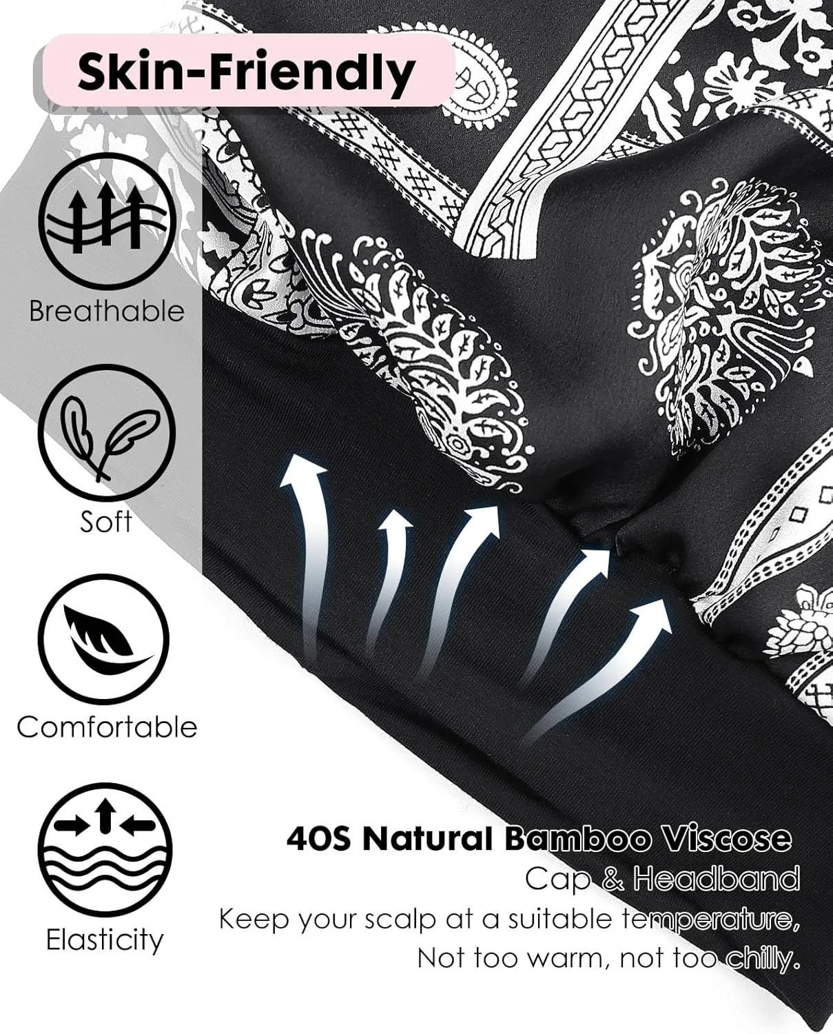 Chemo Head Scarf with Cap Stylish Cancer Headwear for Chemo Women