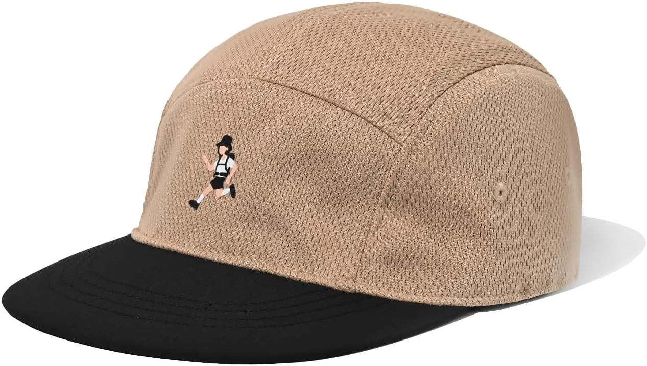 Clakllie Quick Dry 5 Panel Hat for Men Summer Mesh Baseball Cap Flat Brim Trucker Hats Breathable Golf Dad Hats Camping Hat