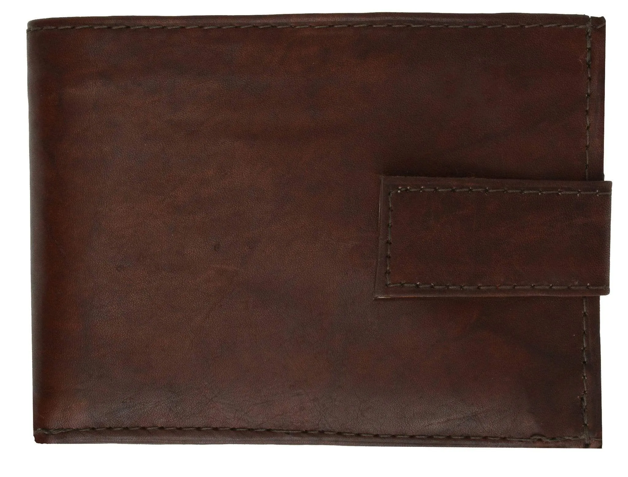 Extra Capacity Genuine Cowhide Leather Bifold Expandable Trifold Wallet 2092 CF