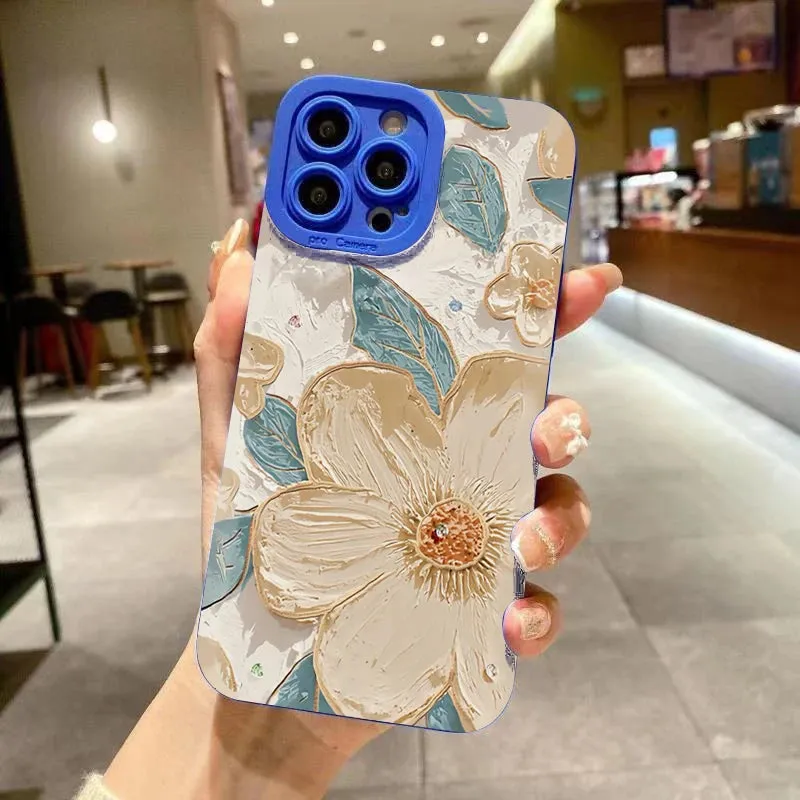 Flower phone case|Oil Painting Flower Phone Case