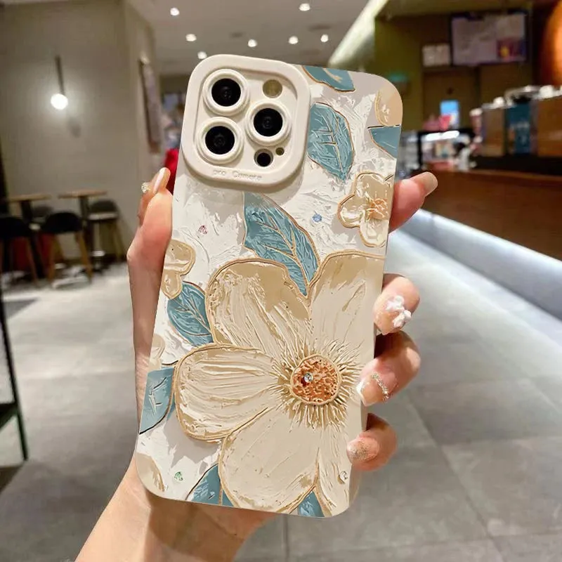 Flower phone case|Oil Painting Flower Phone Case