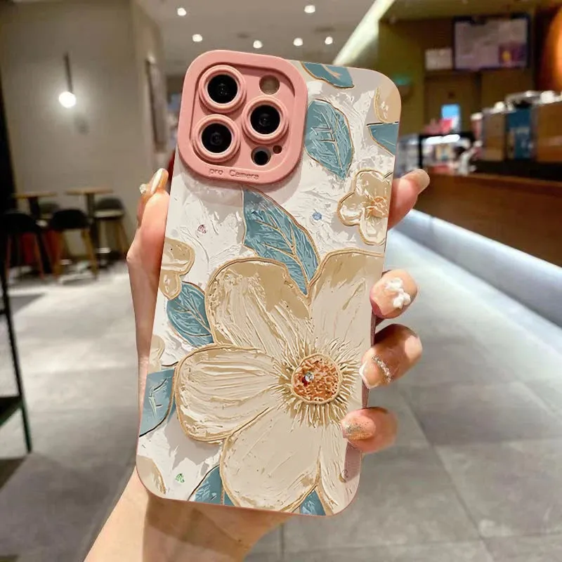 Flower phone case|Oil Painting Flower Phone Case