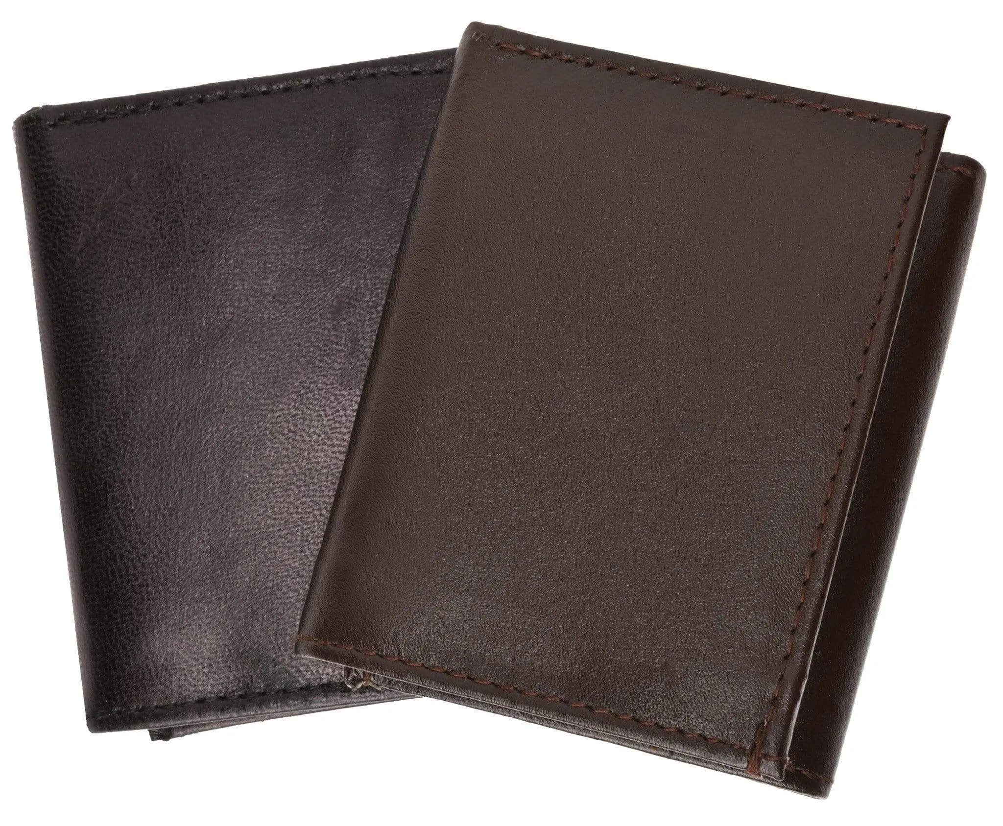 Genuine Leather Trifold W/Removable ID Holder Mens Wallet 2955