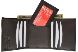 Genuine Leather Trifold W/Removable ID Holder Mens Wallet 2955