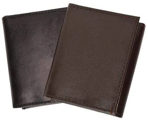 Genuine Leather Trifold W/Removable ID Holder Mens Wallet 2955