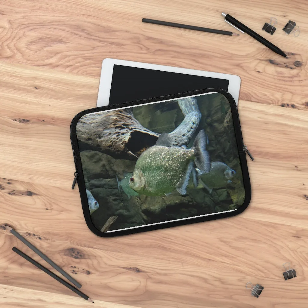 Glitter Green Fish Laptop Sleeve