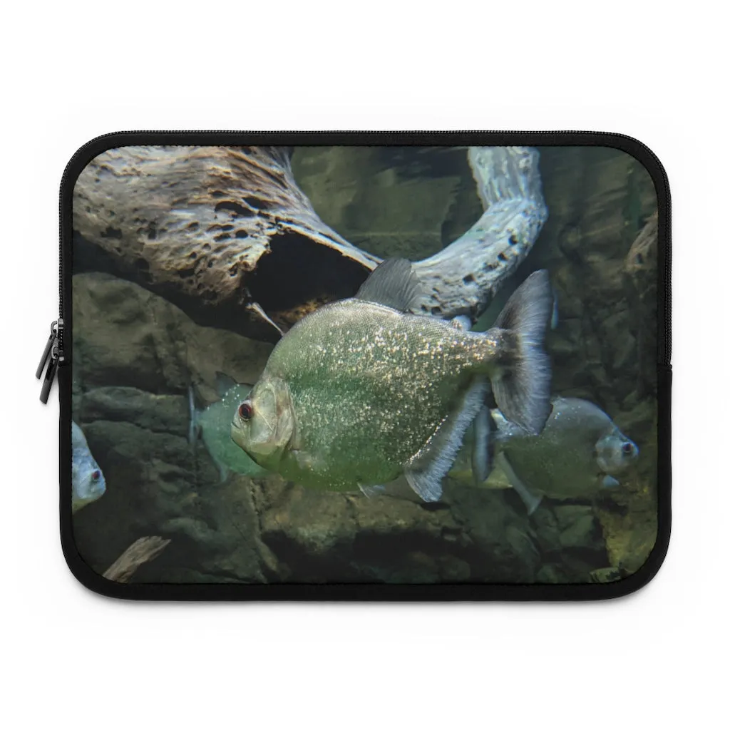 Glitter Green Fish Laptop Sleeve