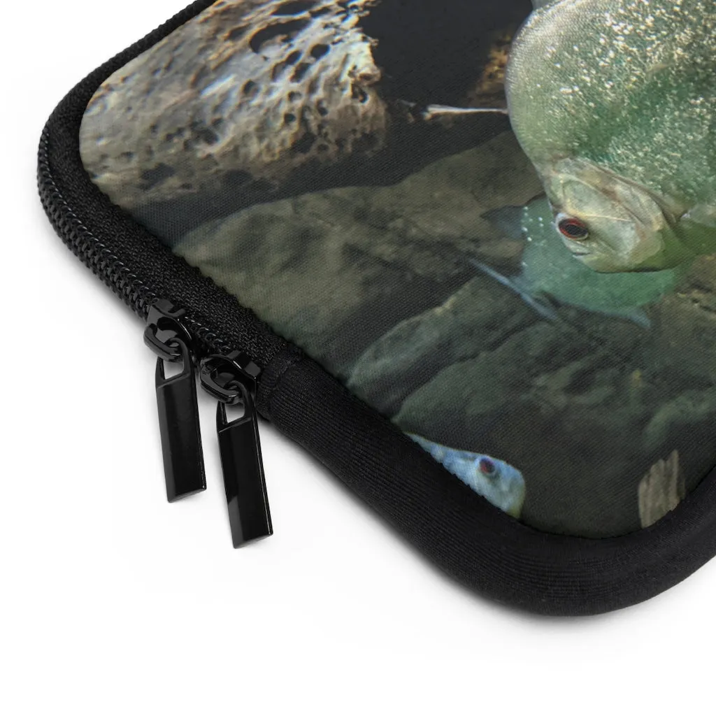 Glitter Green Fish Laptop Sleeve