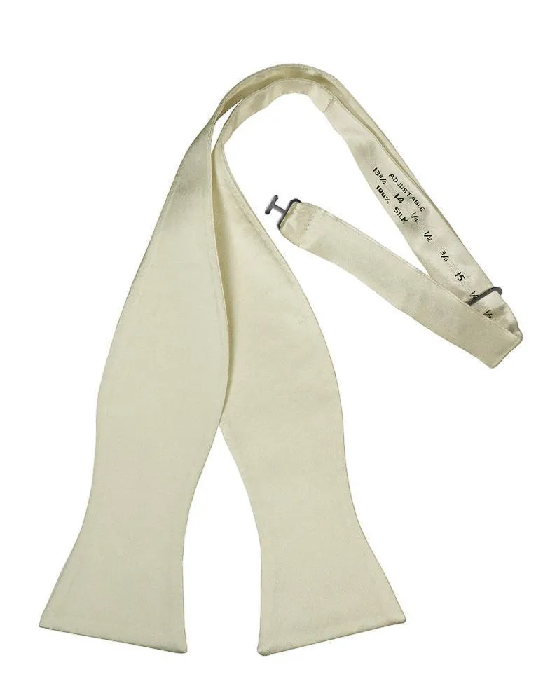 Ivory Noble Silk Self Tie Bow Tie