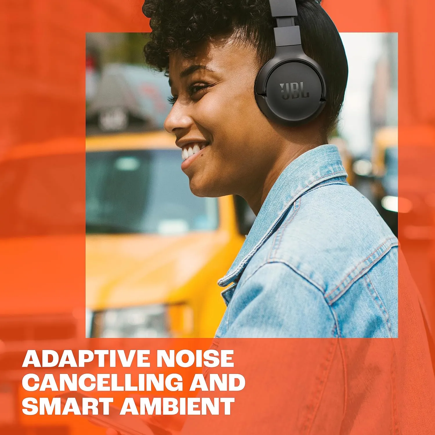 JBL Tune 670NC - Adaptive Noise Cancelling with Smart Ambient Wireless On-Ear Headphones, Up to 70H Battery Life with Speed Charge, Lightweight, Comfortable and Foldable Design (Blue)