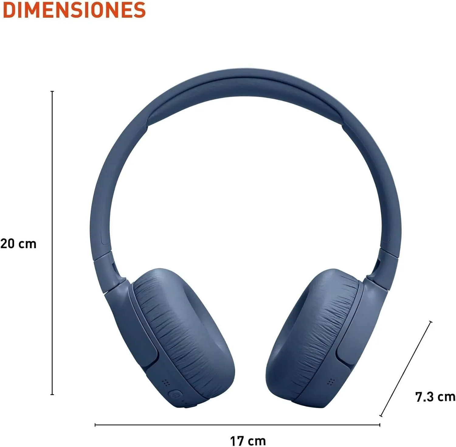 JBL Tune 670NC - Adaptive Noise Cancelling with Smart Ambient Wireless On-Ear Headphones, Up to 70H Battery Life with Speed Charge, Lightweight, Comfortable and Foldable Design (Blue)