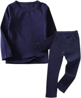 Little Boys Girls Long Johns Thermal Underwear Set 2PC Crewneck Tops and Bottom Toddler Kids Pajamas Warm Jammies,(1-7yrs)