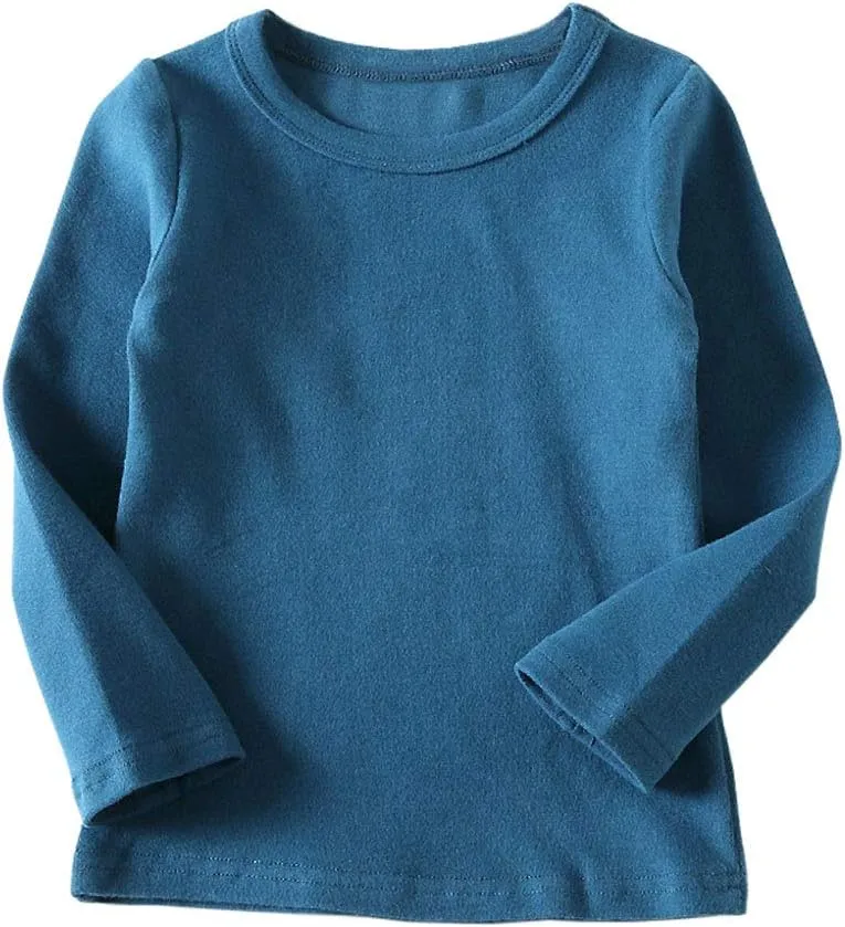 Little Boys Girls Long Johns Thermal Underwear Set 2PC Crewneck Tops and Bottom Toddler Kids Pajamas Warm Jammies,(1-7yrs)