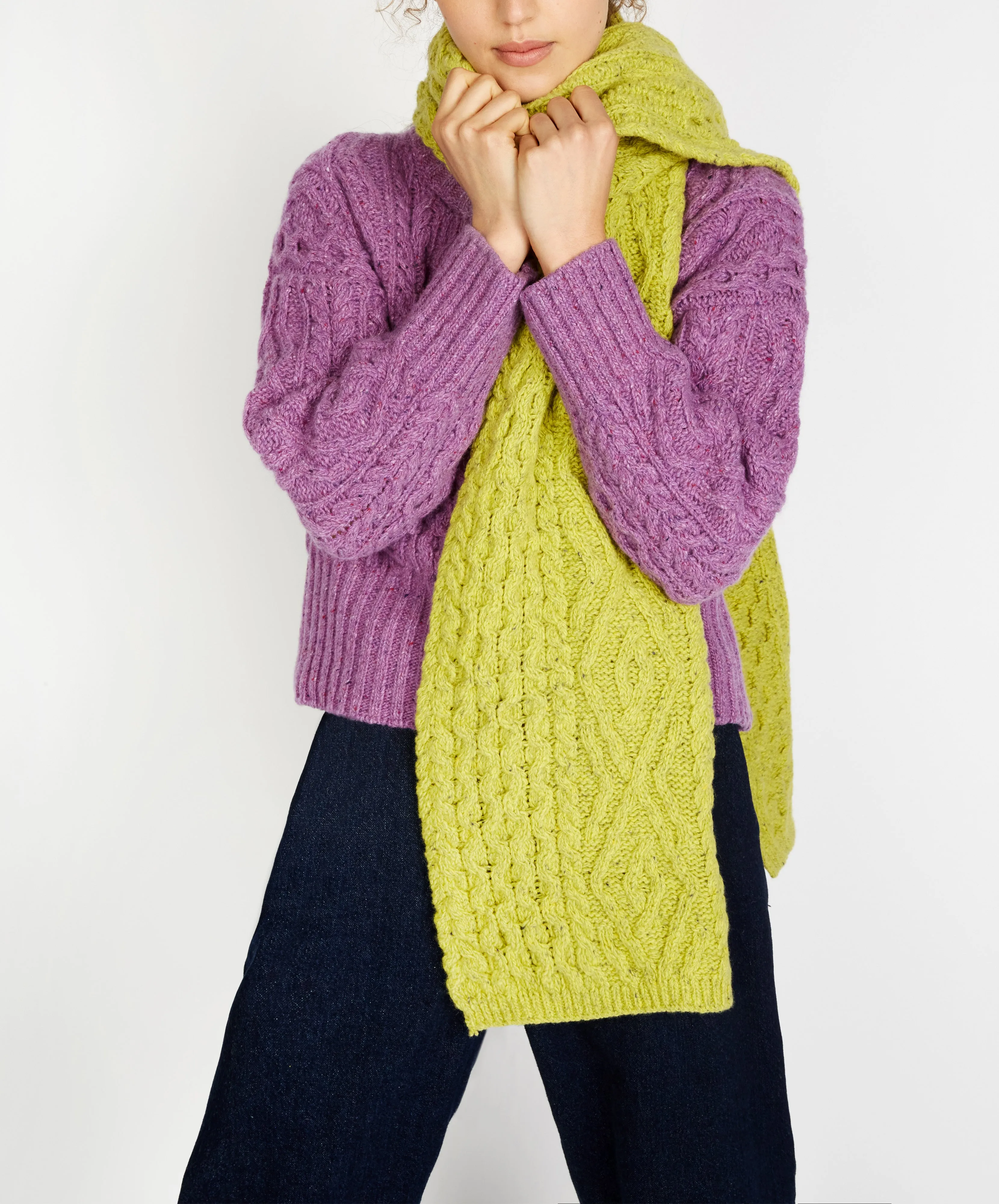 Lombard Diamond Scarf Chartreuse