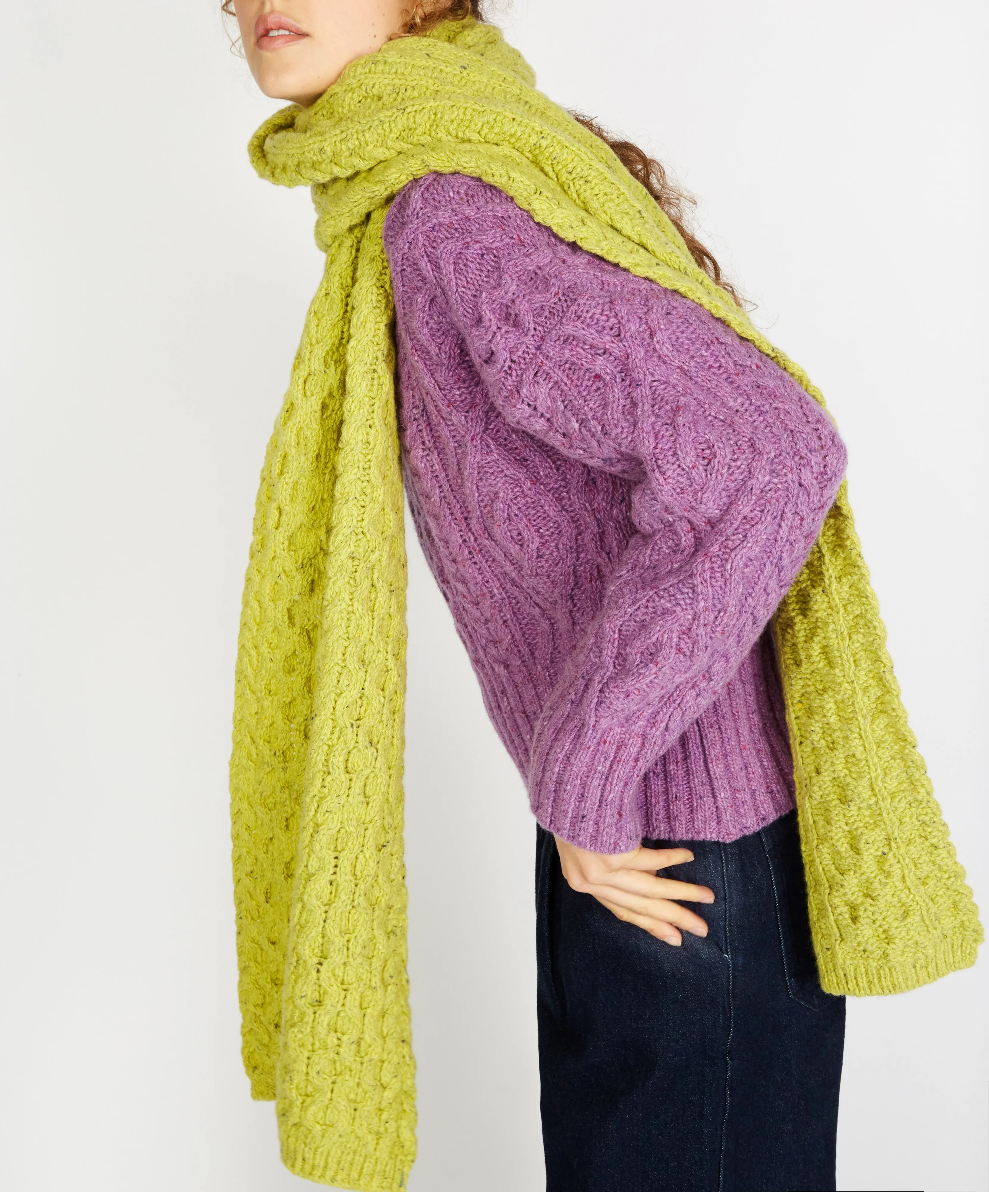 Lombard Diamond Scarf Chartreuse