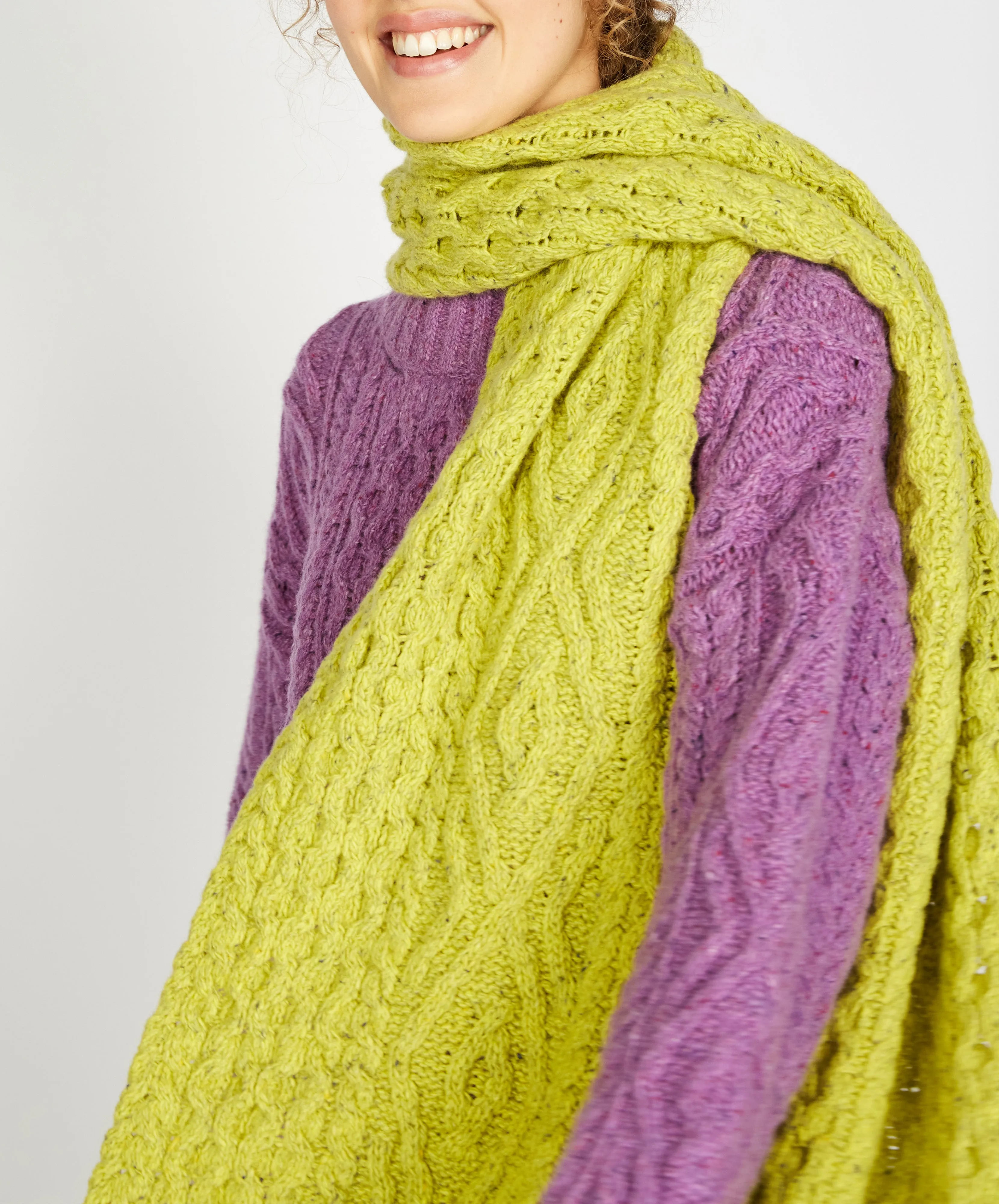 Lombard Diamond Scarf Chartreuse