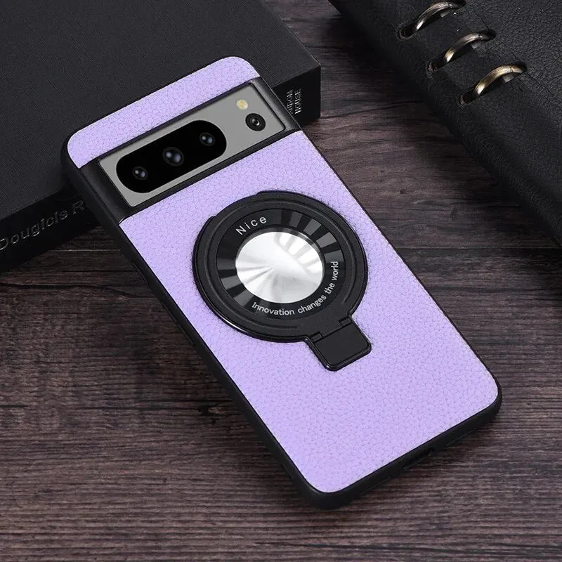 Luxury Litchi Pattern Magnetic Bracket Phone Case For Google Pixel 7 8