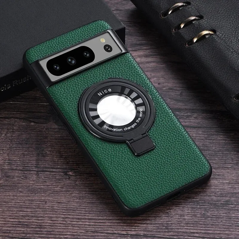 Luxury Litchi Pattern Magnetic Bracket Phone Case For Google Pixel 7 8