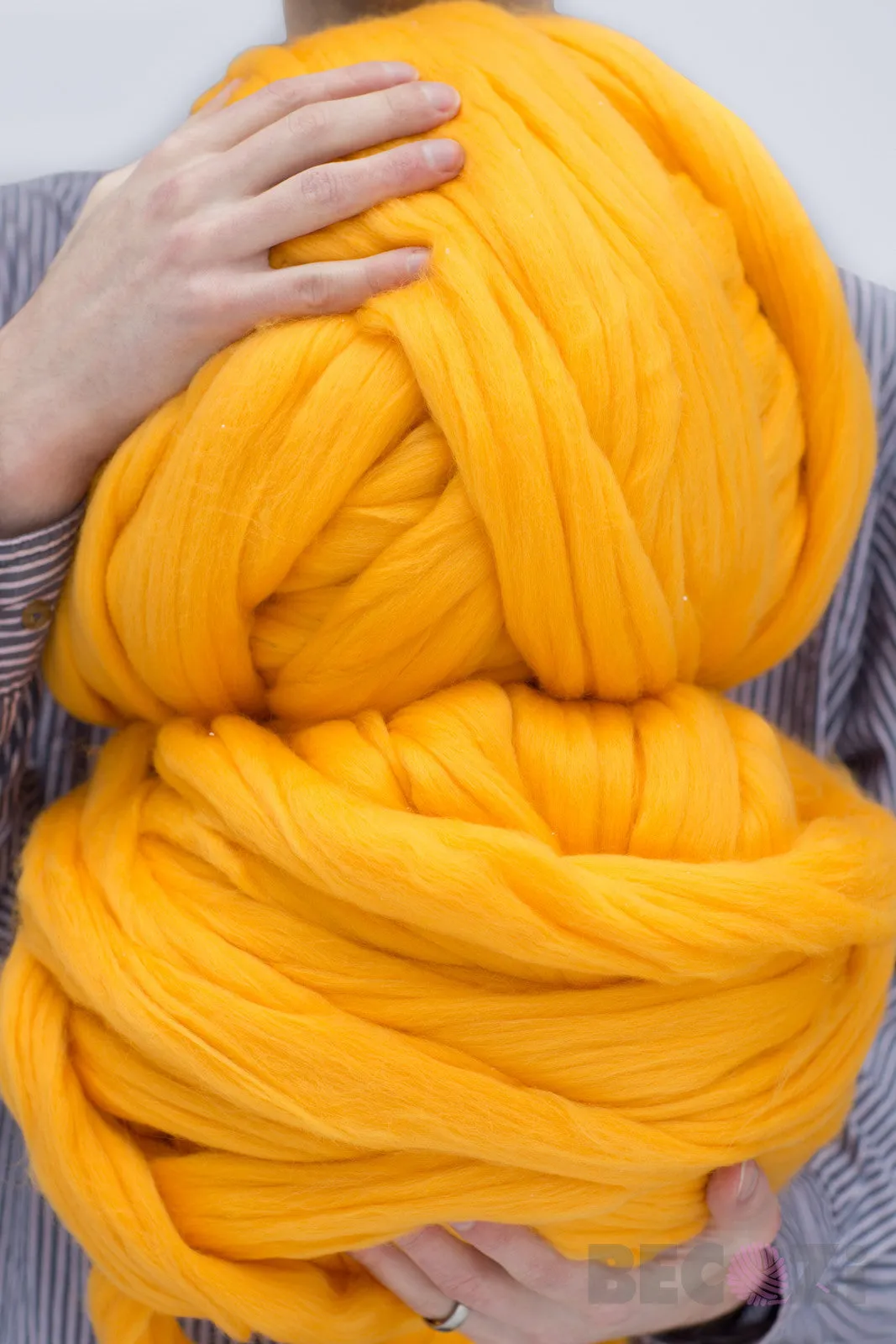 Merino Wool. Super Chunky 100% Merino Yarn. Yellow