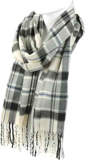 Nollia Plaid Fall/Winter Scarf for Men & Women-Plaid Color Cashmere Feels Acrylic Scarves
