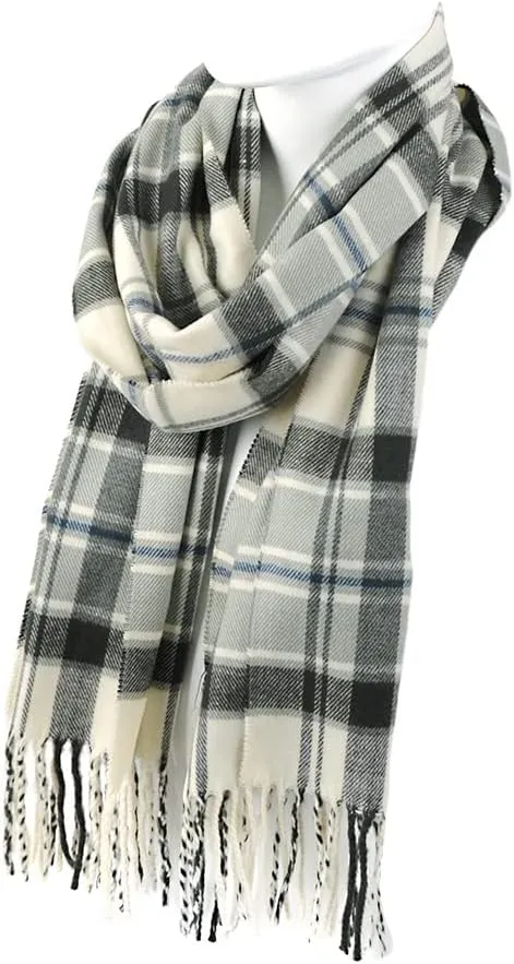 Nollia Plaid Fall/Winter Scarf for Men & Women-Plaid Color Cashmere Feels Acrylic Scarves