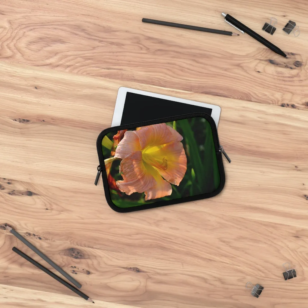 Peach and Yellow Flower Laptop Sleeve