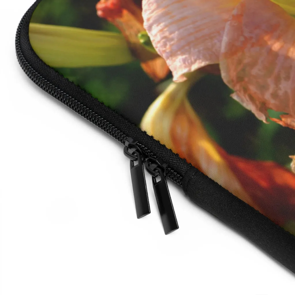 Peach and Yellow Flower Laptop Sleeve