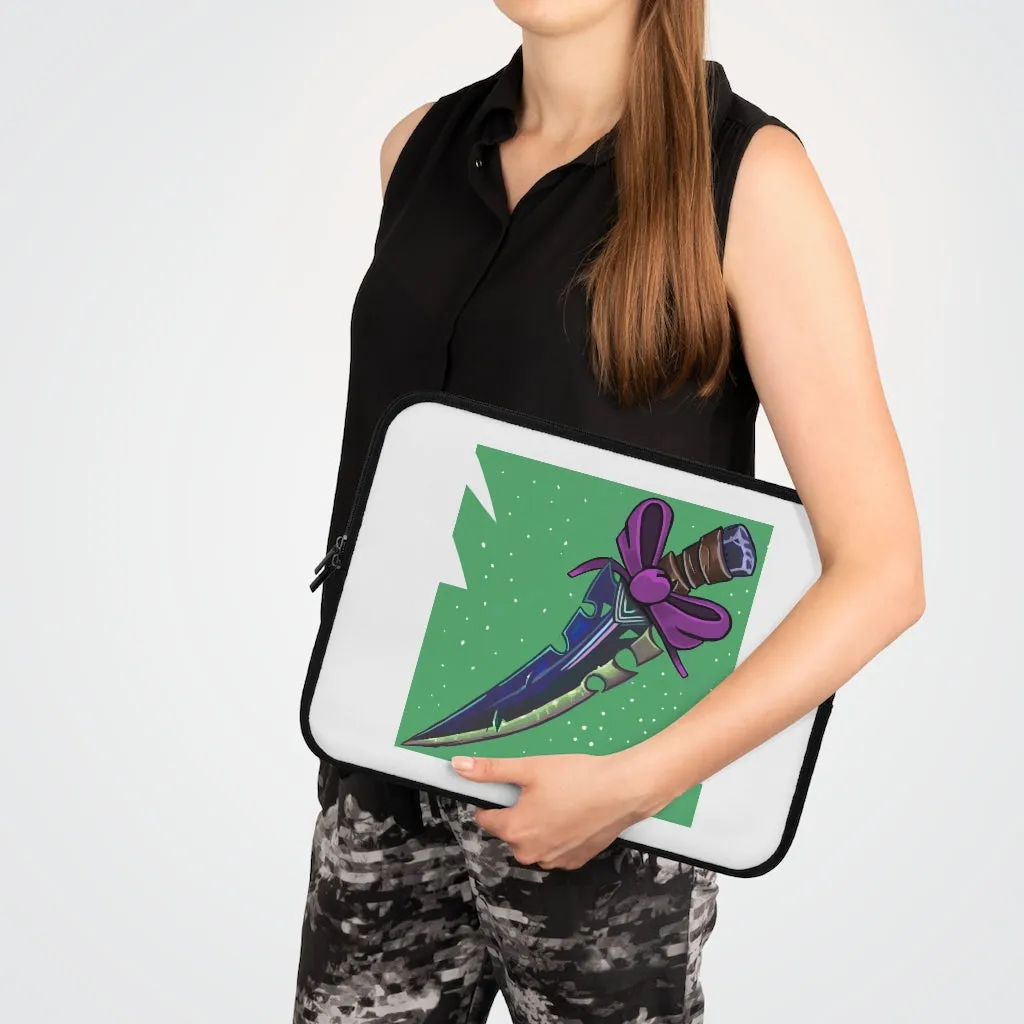 Pink Bow and Sword Laptop Sleeve