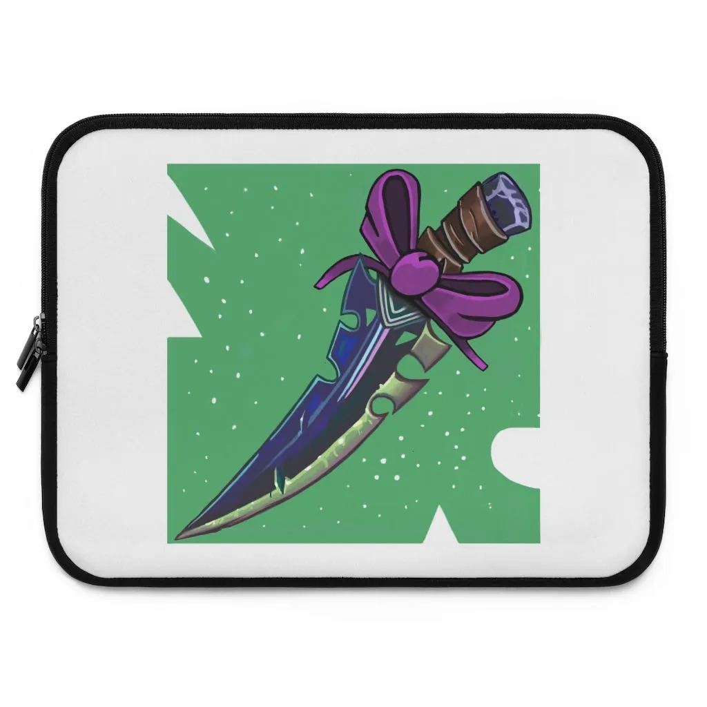 Pink Bow and Sword Laptop Sleeve