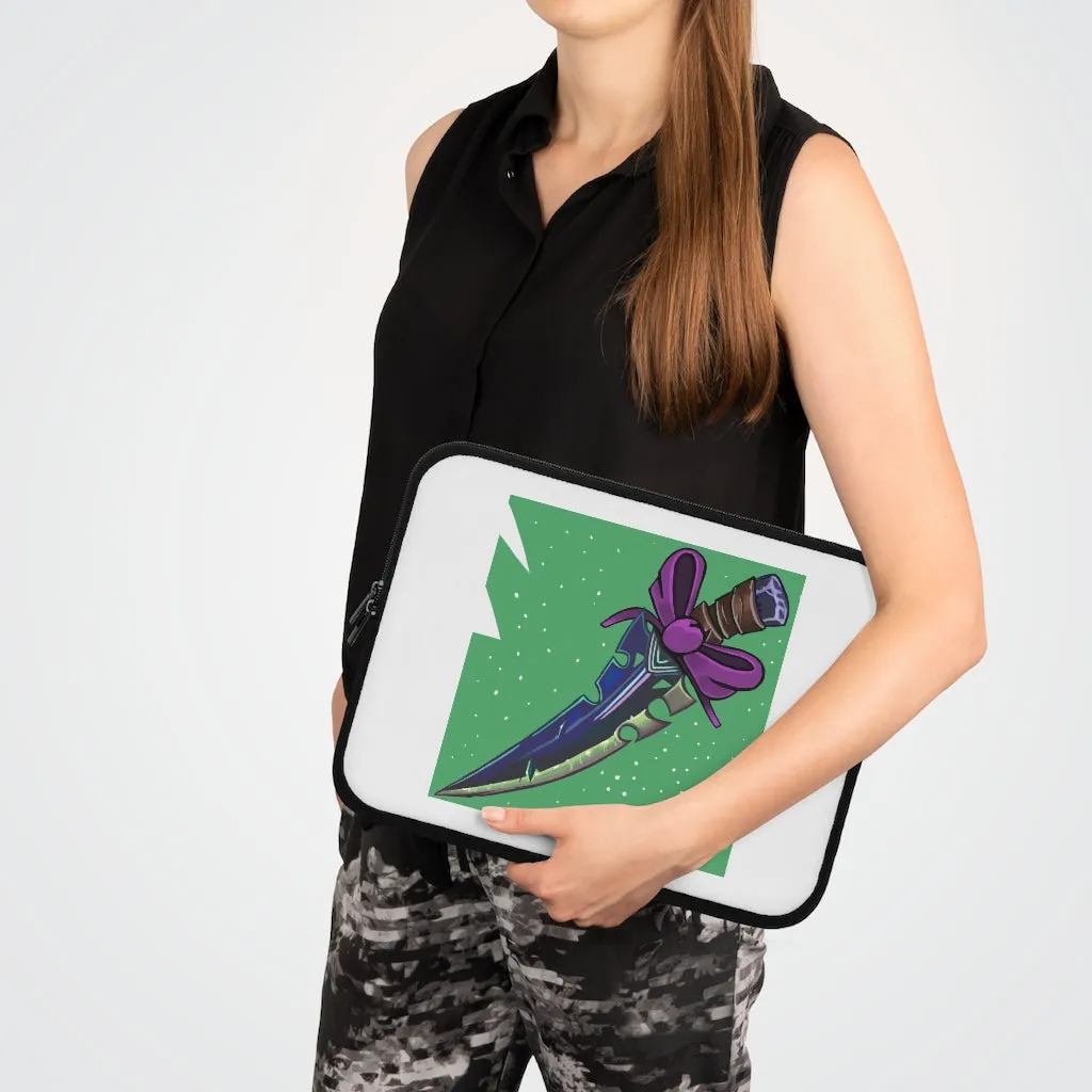 Pink Bow and Sword Laptop Sleeve