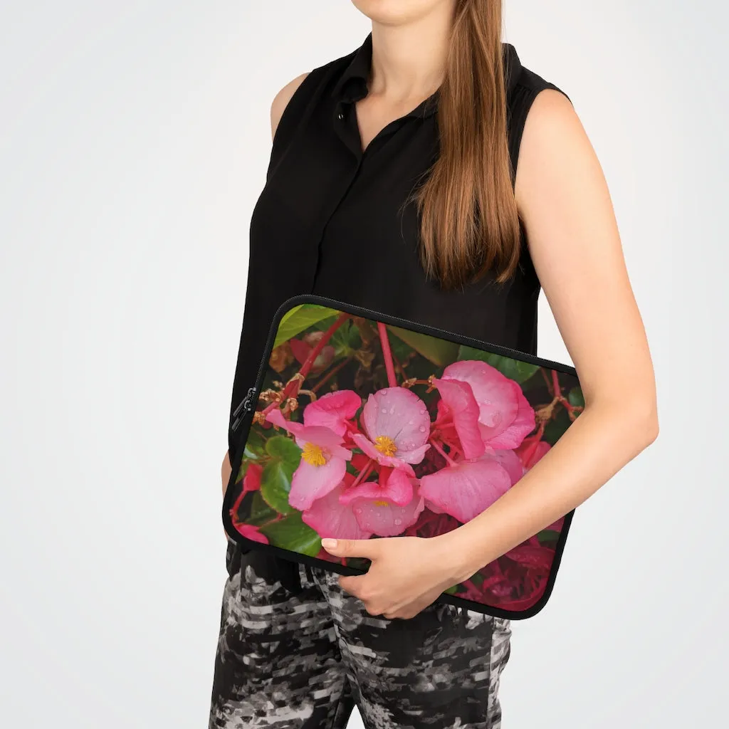 Pink Flowers Laptop Sleeve