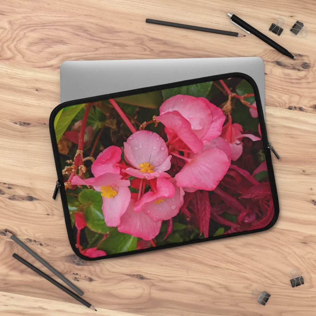 Pink Flowers Laptop Sleeve