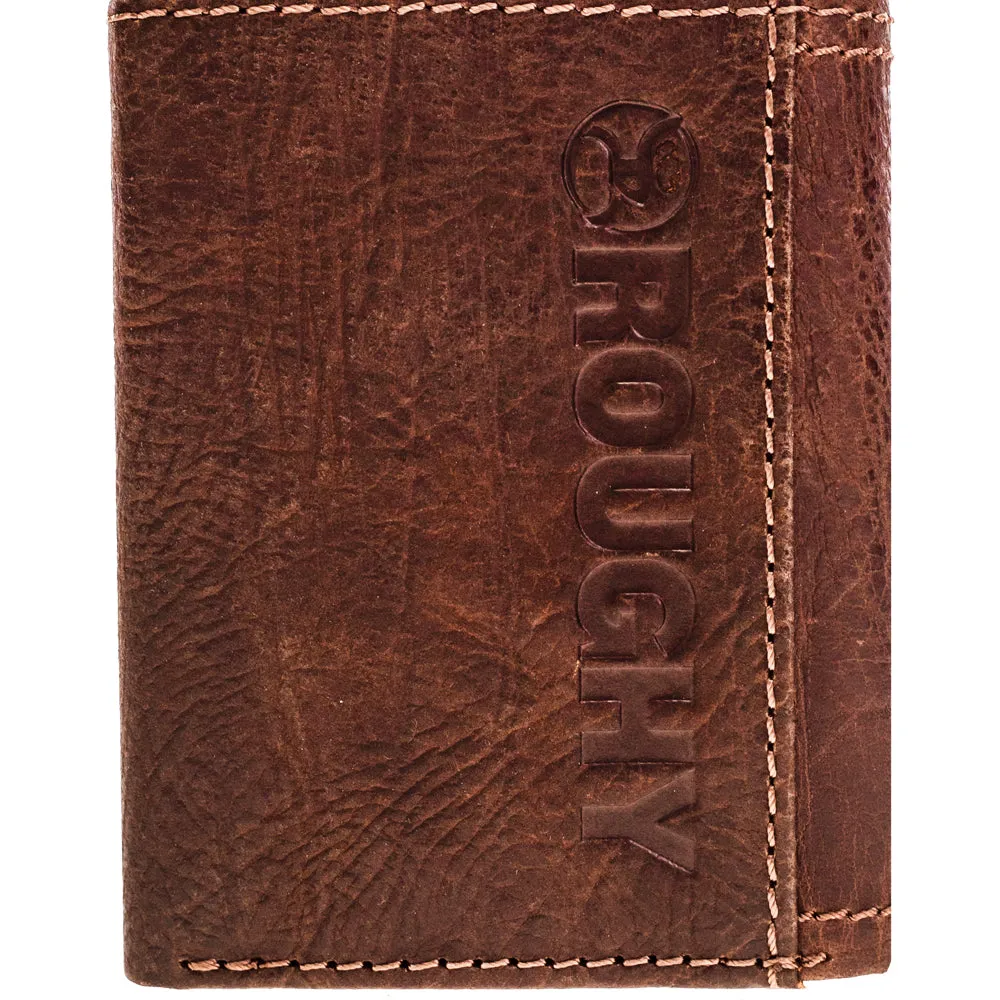 "Strap" Brown/Aztec Roughy Trifold Wallet
