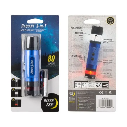 RADIANT 3 IN 1 MINI FLASHLIGHT