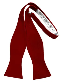 Red Faille Silk Self Tie Bow Tie