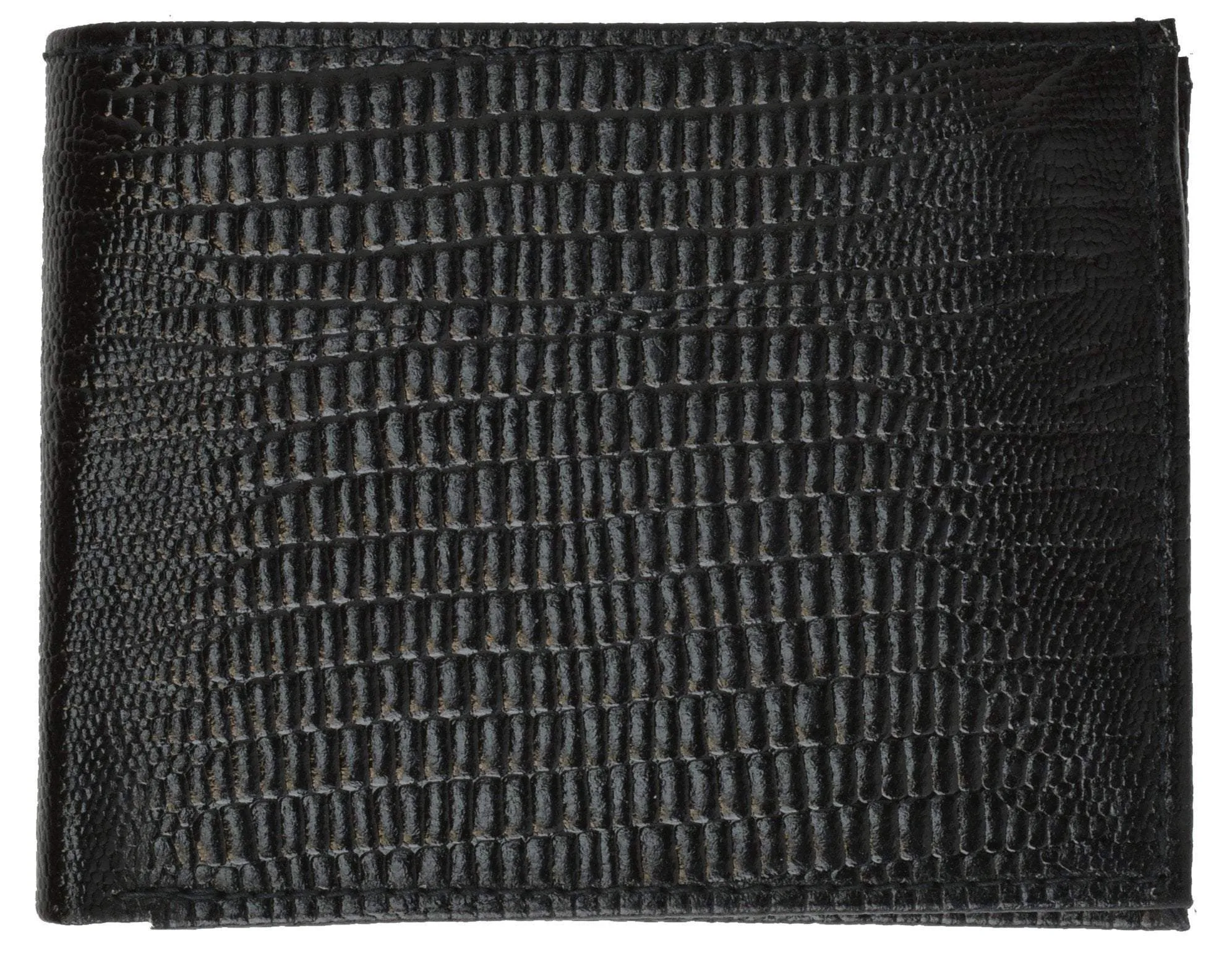 Snake Print Cowhide Leather Bifold Wallet with Center ID Window & Credit Card Slots 71152 SN