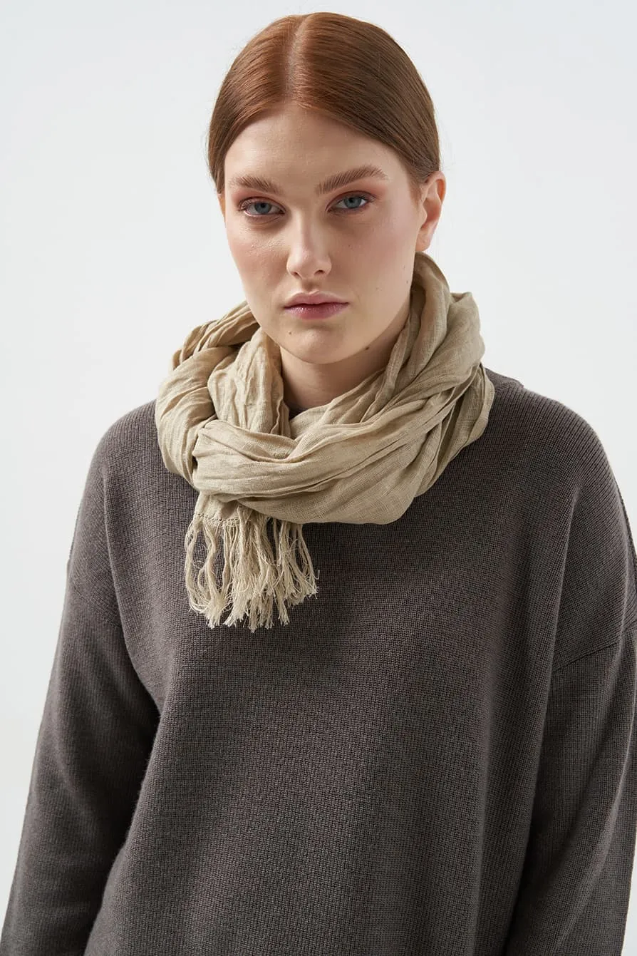 Soft linen scarf