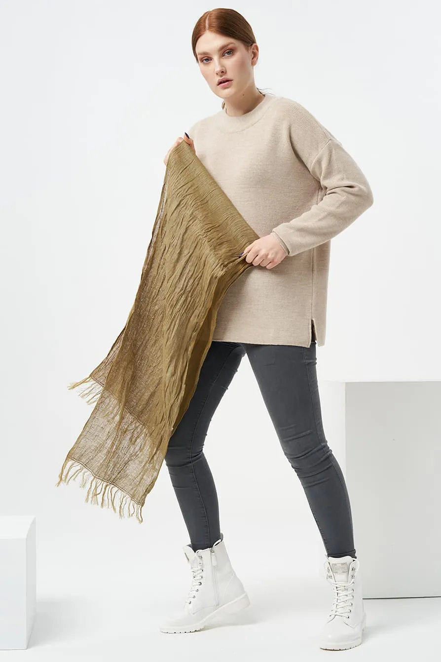 Soft linen scarf