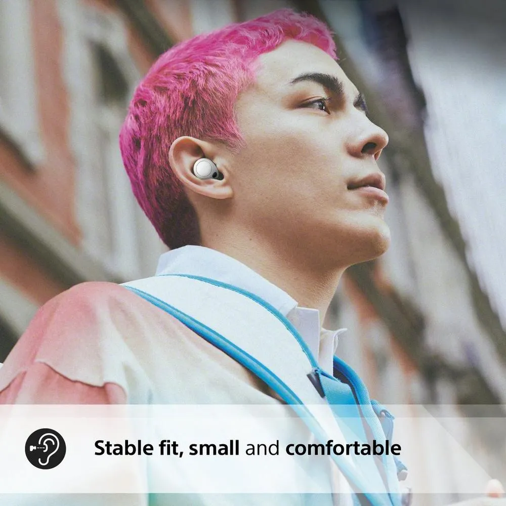 Sony WFC700N Noise Cancelling True Wireless Bluetooth In-Ear Headphones with Mic/Remote, White