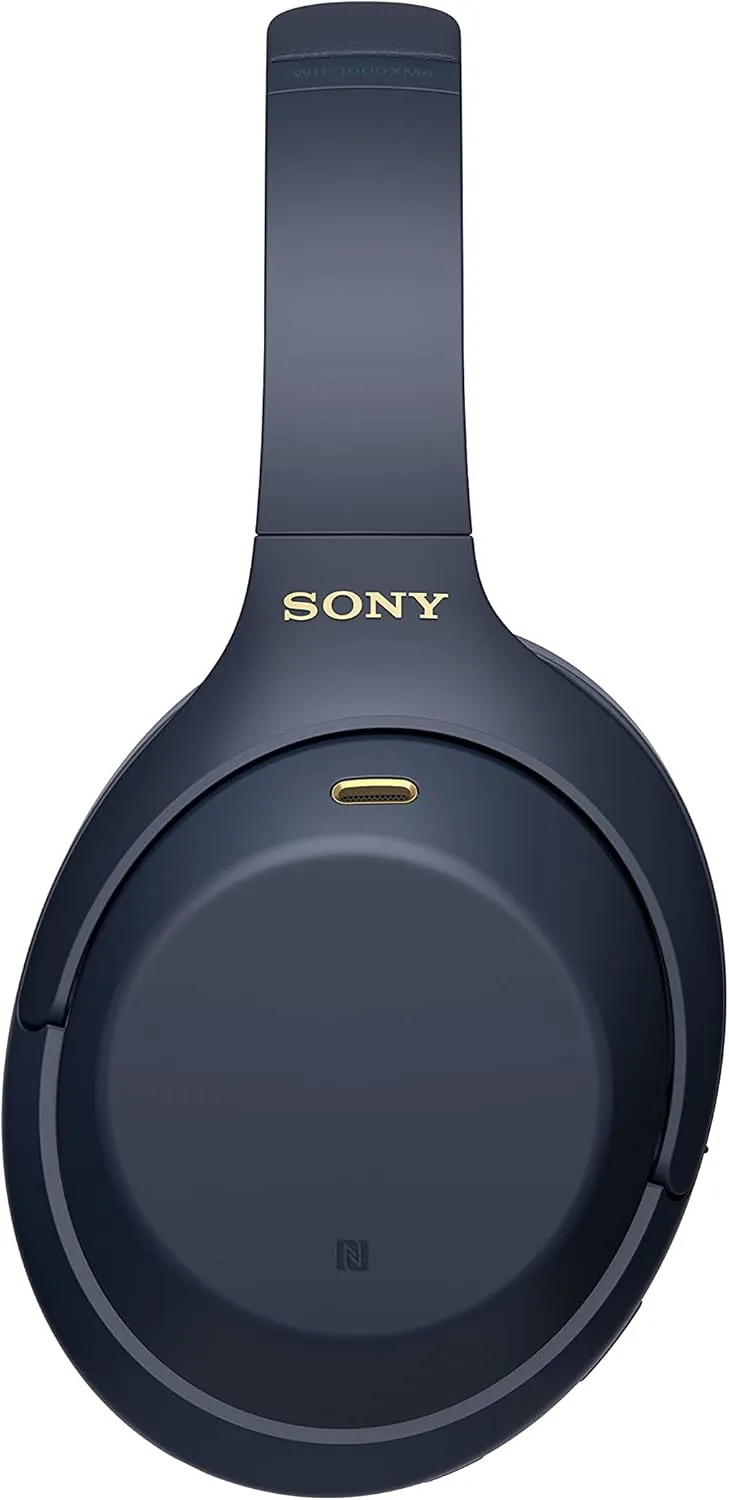 Sony WH-1000XM4 Noise Cancelling Wireless Headphones - 30 hours battery life - Over Ear style - Optimised for Alexa and Google Assistant - with built-in mic for phone calls - Midnight Blue