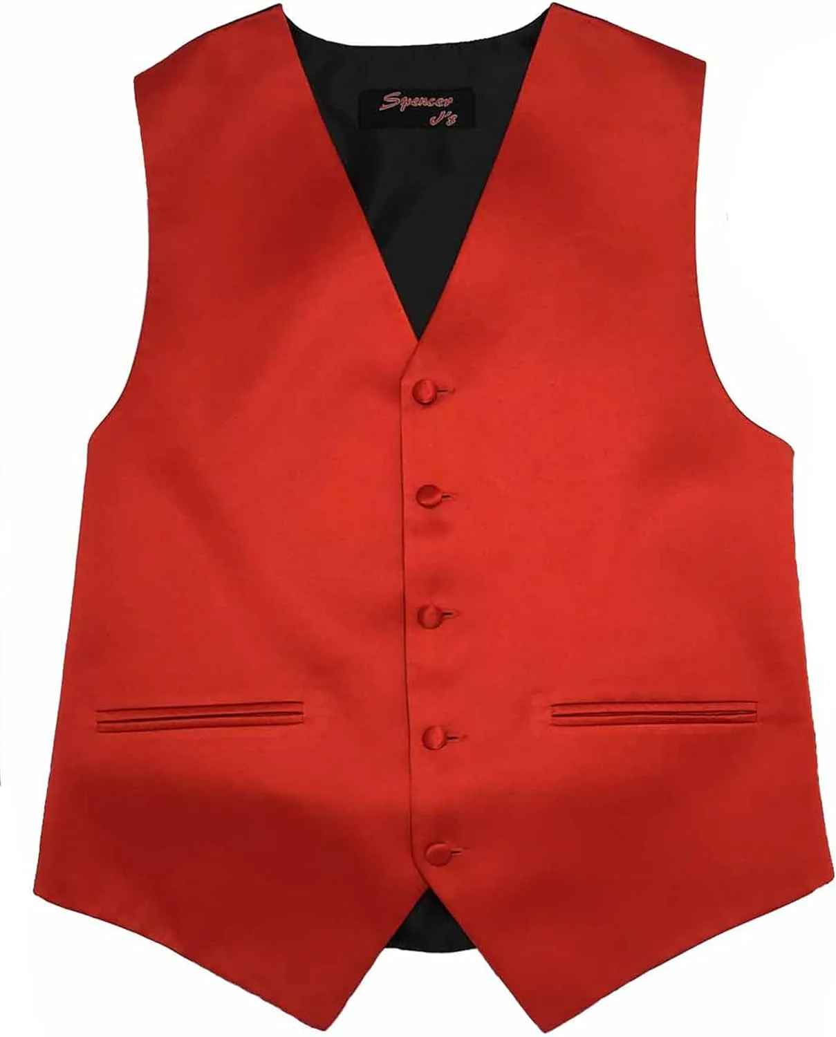Spencer J's Mens Formal Tuxedo Suit Vest Tie Bowtie and Pocket Square 4 Peace Set Verity of Colors