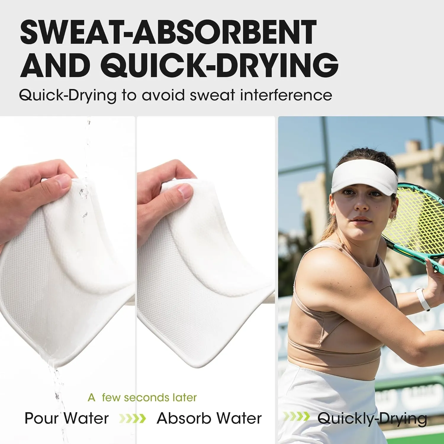 Sports Sun Visor Women Men Lightweight Adjustable Sun Protection Visor Hat for Tennis Golf Running